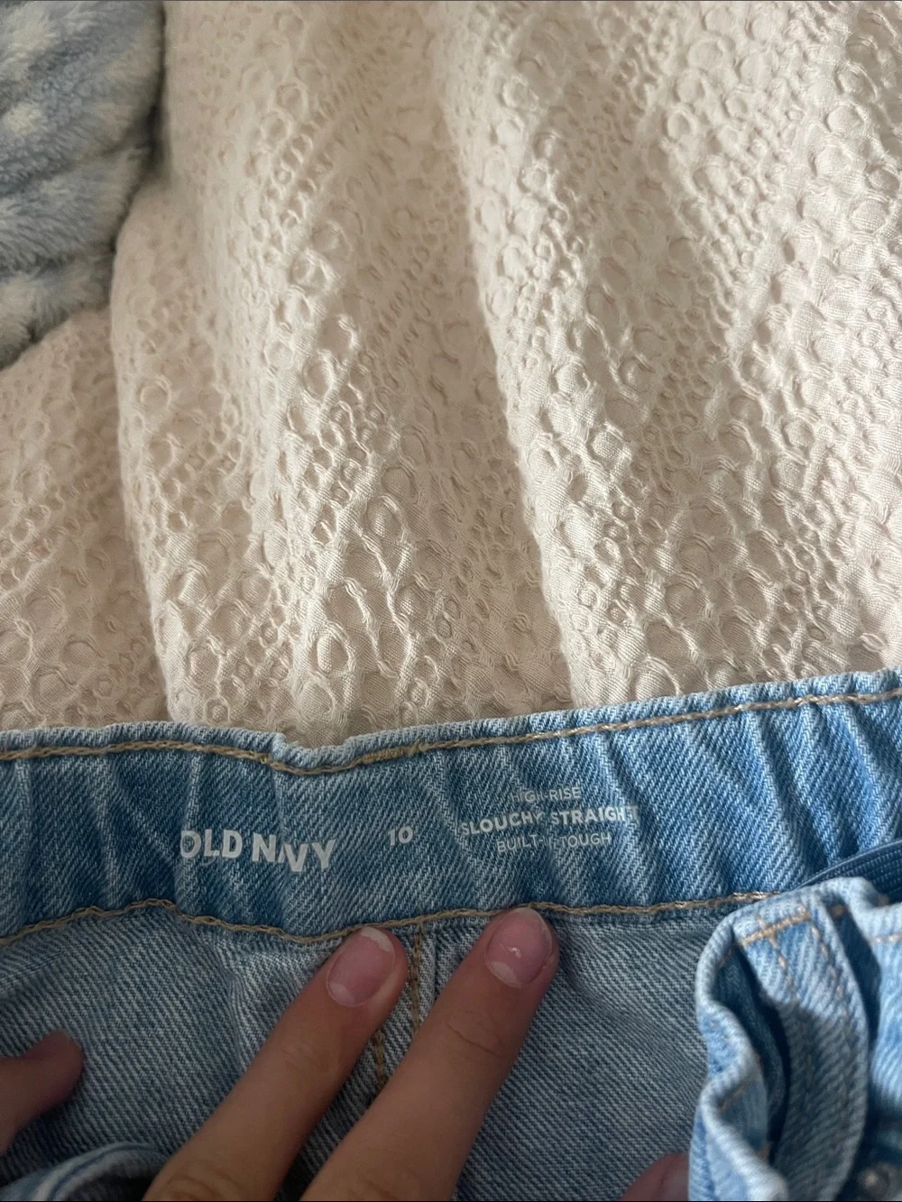 Old Navy Light Blue Distressed Boyfriend Jeans